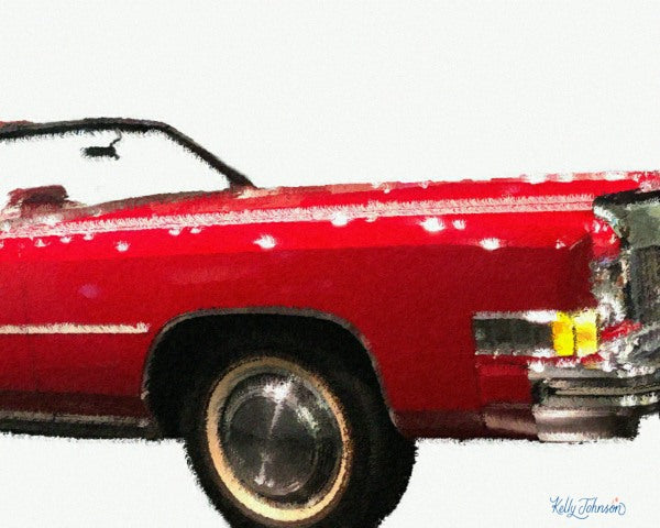 Red Caddy - Color Photography Fine Art Print 10x10